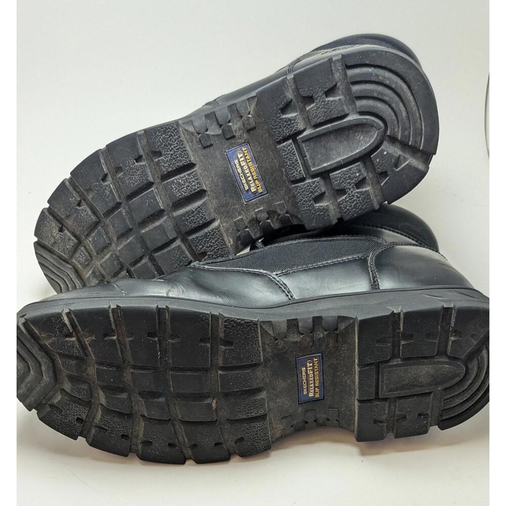 Mens Skechers Tactical Hydroguard Waterproof Black Work Boots 77526W Size 13 - Picture 6 of 7